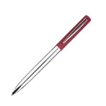 CLIPPER, ручка шариковая, бежевый/хром, металл, покрытие soft touch Бордовый