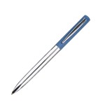 CLIPPER, ручка шариковая, бежевый/хром, металл, покрытие soft touch Синий