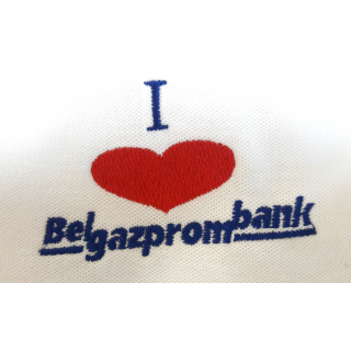 Рубашка-поло с вышитым логотипом Белгазпромбанка