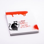 Блокнот линованный Pininfarina Banksy Улетающая девочка из каменной бумаги, А5 красный; белый