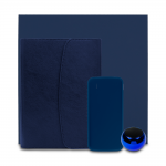 Набор подарочный Solution Prestige Trio (ежедневник в суперобложке, колонка, пауэрбанк) темно-синий