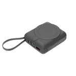 Внешний аккумулятор с подсветкой Ritter PD 10000mAh с функцией беспроводной зарядки 15W, серый