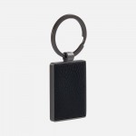 Брелок Gun Metal Leather Rectangle, графитовый