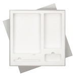 Подарочная коробка без ложемента для ежедневника, ручки и аккумулятора, серая (под съемные ложементы)