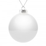 Елочный шар Finery Gloss, 10 см, глянцевый белый