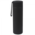 Термос стальной Бастион Плюс двухстеночный с вакуумной изоляцией 500 мл, черный, глянцевый металлик