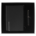 Набор подарочный Solution Prestige Duo (ежедневник в суперобложке, ручка шариковая) черный