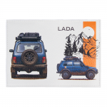 Обложка для паспорта Leather Sky Flotter Print Sample Lada из натуральной кожи, белая