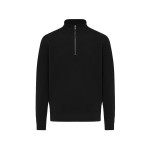 Свитшот на молнии Iqoniq Elgon из переработанного хлопка, 300 г/м² черный; 