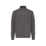 Свитшот на молнии Iqoniq Elgon из переработанного хлопка, 300 г/м² темно-серый; 