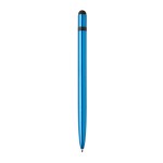 Металлическая ручка-стилус Slim, серый синий; 