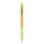 Ручка из бамбука и пшеничной соломы зеленый; 