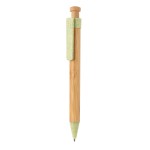 Бамбуковая ручка с клипом из пшеничной соломы зеленый; 