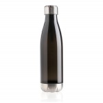 Герметичная бутылка для воды с крышкой из нержавеющей стали черный; 