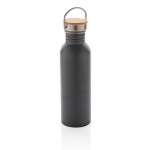 Бутылка из нержавеющей стали с бамбуковой крышкой Modern серый; 