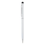Тонкая металлическая ручка-стилус белый; 