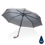 Компактный зонт Impact из RPET AWARE™ с бамбуковой ручкой, d96 см  темно-серый; 