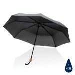 Компактный зонт Impact из RPET AWARE™ с бамбуковой ручкой, d96 см  зеленый; 
