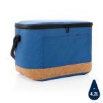 Двухцветная сумка-холодильник Impact XL из RPET AWARE™ и натуральной пробки синий; 