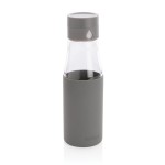 Стеклянная бутылка для воды Ukiyo с силиконовым держателем серый; 