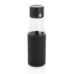 Стеклянная бутылка для воды Ukiyo с силиконовым держателем черный; 