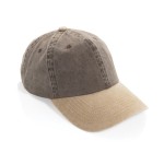 Бейсболка BEAU AWARE™ из двухцветной хлопковой саржи, 6 клиньев, 270 г/м² коричневый; 