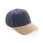 Бейсболка BEAU AWARE™ из двухцветной хлопковой саржи, 6 клиньев, 270 г/м² темно-синий; 