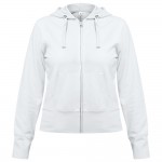 Толстовка женская Hooded Full Zip белая, размер L