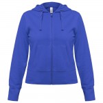Толстовка женская Hooded Full Zip ярко-синяя, размер S
