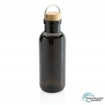 Бутылка для воды из rPET GRS с крышкой из бамбука FSC, 680 мл черный; 
