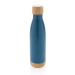 Вакуумная бутылка из нержавеющей стали и бамбука, 520 мл синий; 
