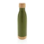 Вакуумная бутылка из нержавеющей стали и бамбука, 520 мл зеленый; 
