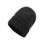 Вязаная шапка с отворотом Impact из Polylana® AWARE™ черный; 