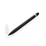 Алюминиевый вечный карандаш с ластиком черный; 