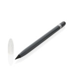 Алюминиевый вечный карандаш с ластиком серый; 