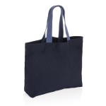 Большая сумка-шоппер Impact из переработанного неокрашенного канваса AWARE™, 240 г/м² темно-синий; 