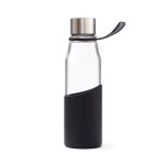 Бутылка для воды VINGA Lean из боросиликатного стекла, 550 мл черный; 
