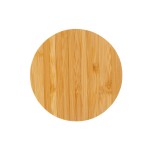 Круглая док-станция Bamboo FSC® для беспроводной зарядки, 5 Вт