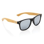 Солнцезащитные очки из переработанного пластика RCS с бамбуковыми дужками черный; 