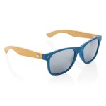 Солнцезащитные очки из переработанного пластика RCS с бамбуковыми дужками синий; 