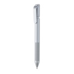 Шариковая ручка TwistLock из переработанного ABS-пластик RCS серебряный; 