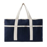 Пляжная сумка VINGA Volonne из переработанного канваса и rPET AWARE™ синий; кремовый