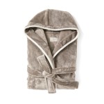Банный халат VINGA Louis из rPET GRS, S-M, унисекс, 350 г/м² серый; 