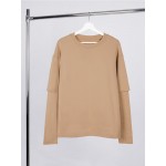 Футболка оверсайз с двойным рукавом Kosmos, бежевая, размер XL/XXL