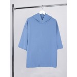 Футболка оверсайз унисекс с капюшоном Neofit, синяя, размер XL/XXL