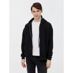 Толстовка унисекс оверсайз на молнии Zippy Terry, черная, размер XL/XXL