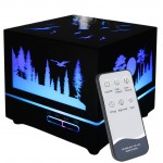 Светодиодный увлажнитель Wisdom с подсветкой гравировки, черный