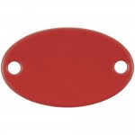 Шильдик металлический Alfa Oval, красный