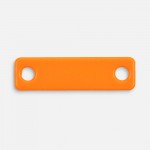 Шильдик металлический Alfa Liten, оранжевый неон