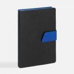 Ежедневник Boom, недатированный, черный с ярко-синий